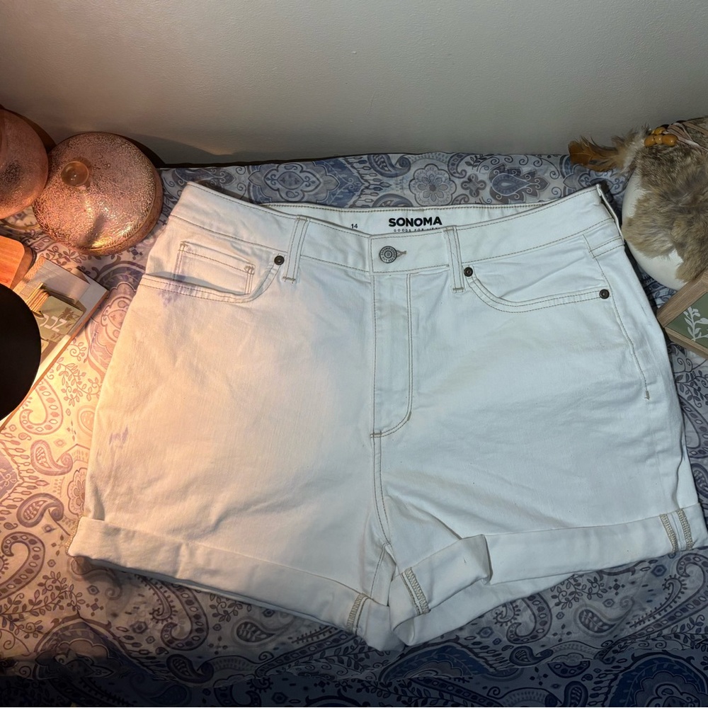 Sonoma Women's Classic White Jean Shorts